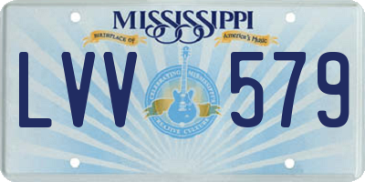 MS license plate LVV579