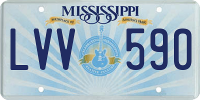 MS license plate LVV590