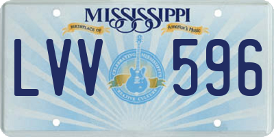 MS license plate LVV596