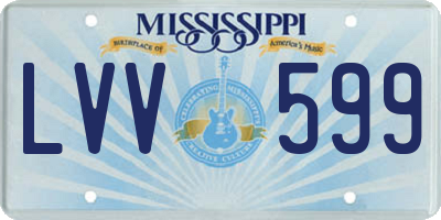 MS license plate LVV599