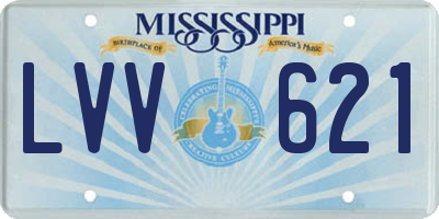 MS license plate LVV621