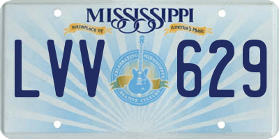 MS license plate LVV629