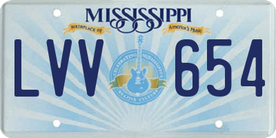 MS license plate LVV654