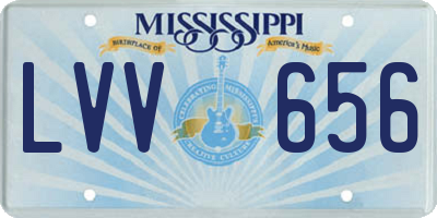 MS license plate LVV656