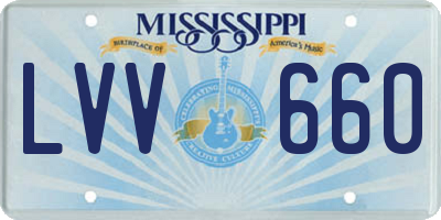 MS license plate LVV660
