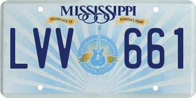 MS license plate LVV661