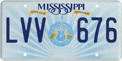 MS license plate LVV676
