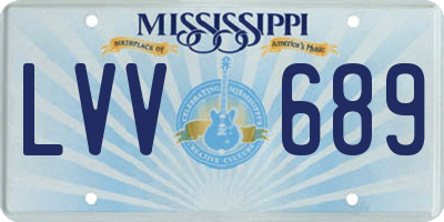 MS license plate LVV689