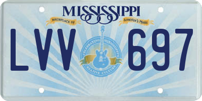 MS license plate LVV697