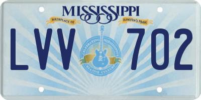 MS license plate LVV702
