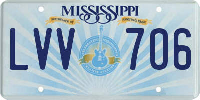 MS license plate LVV706