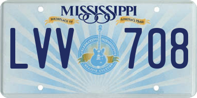 MS license plate LVV708