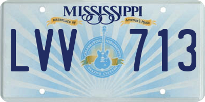 MS license plate LVV713