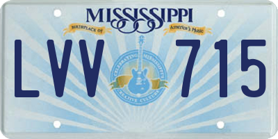 MS license plate LVV715