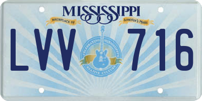 MS license plate LVV716