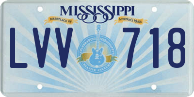 MS license plate LVV718