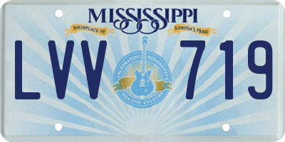MS license plate LVV719