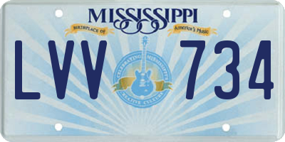 MS license plate LVV734