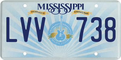 MS license plate LVV738