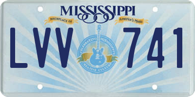 MS license plate LVV741