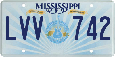 MS license plate LVV742