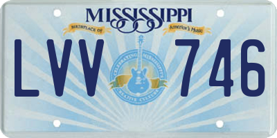 MS license plate LVV746