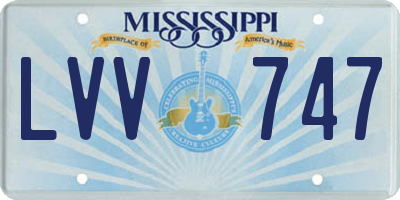 MS license plate LVV747