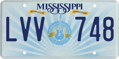 MS license plate LVV748