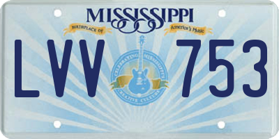 MS license plate LVV753