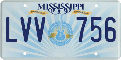 MS license plate LVV756