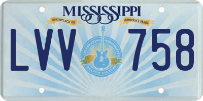 MS license plate LVV758
