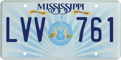 MS license plate LVV761