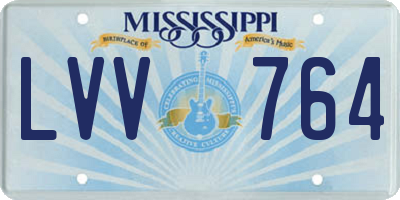 MS license plate LVV764