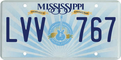 MS license plate LVV767