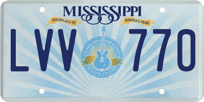 MS license plate LVV770
