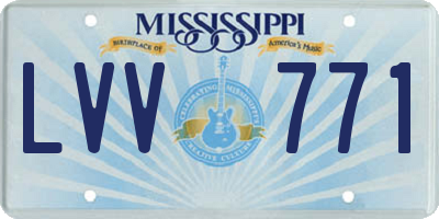 MS license plate LVV771