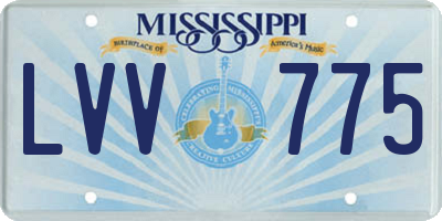 MS license plate LVV775