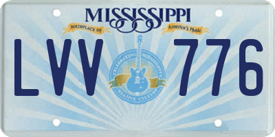MS license plate LVV776