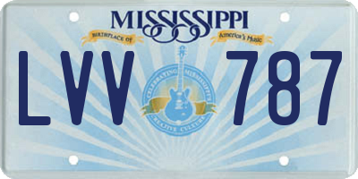 MS license plate LVV787