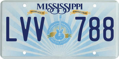 MS license plate LVV788