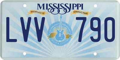 MS license plate LVV790