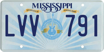 MS license plate LVV791