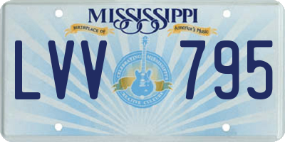 MS license plate LVV795