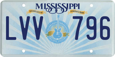 MS license plate LVV796