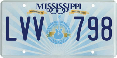 MS license plate LVV798