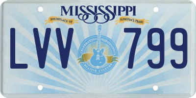 MS license plate LVV799