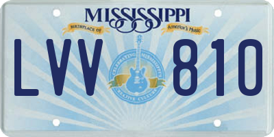 MS license plate LVV810