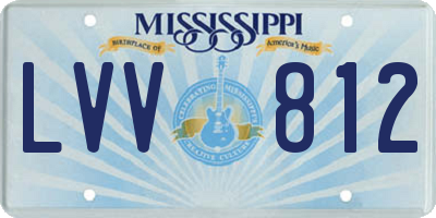 MS license plate LVV812