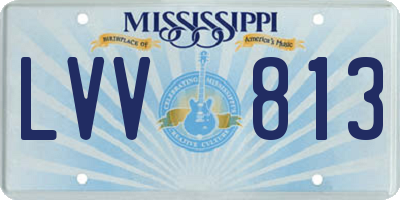 MS license plate LVV813