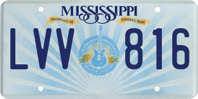 MS license plate LVV816